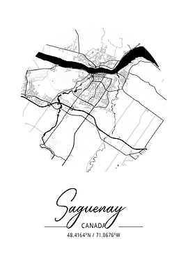 Saguenay Area City Map