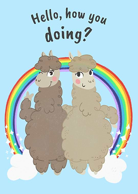 Funny llamas at Rainbow