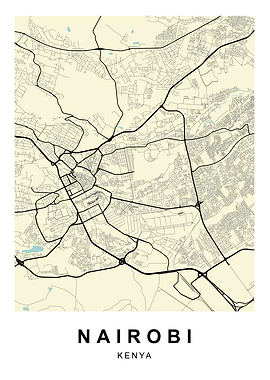 Nairobi Kenya City Map