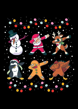Funny Dabbing Christmas Sn