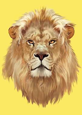 Lion Animal painted