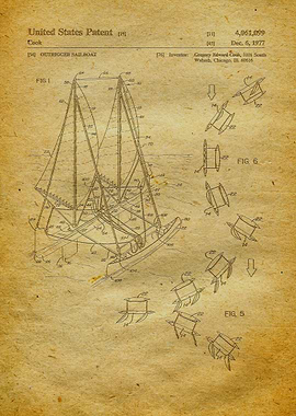 8 Outrigger Sailboat Pate