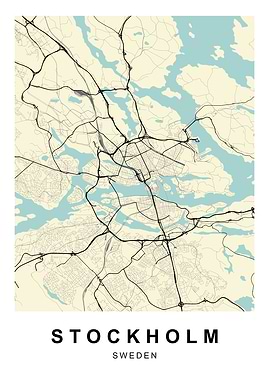 Stockholm Sweden City Map
