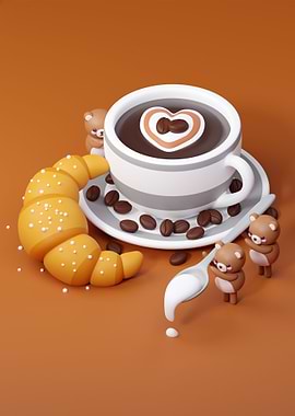 Croissant and Coffee 2