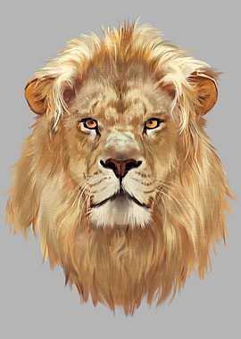 Lion Animal painted