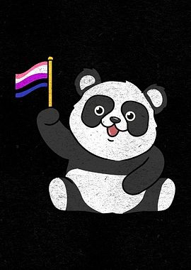 Panda Genderfluid Flag