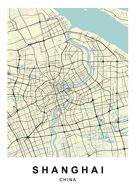 Shanghai China City Map