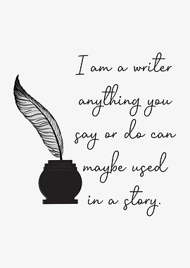 I Am Writer Quote Decor