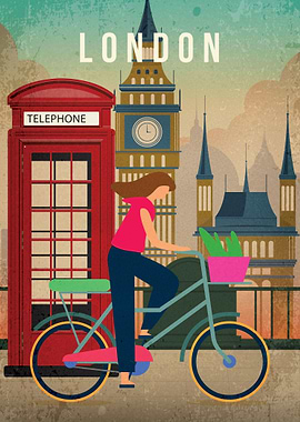 London Vintage Poster