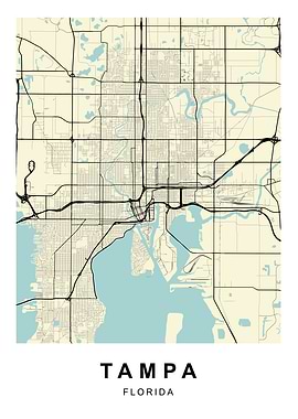 Tampa Florida City Map