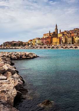 Menton Old Town in France