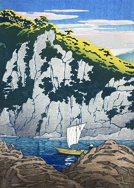 Horai Rock In Kiso River