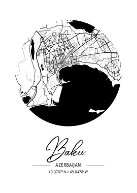 Baku Area City Map