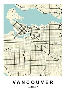 Vancouver Canada City Map