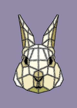 Retro Geometric Bunny
