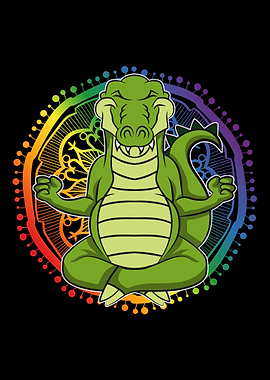 Cute Crocodile Yoga Rasta