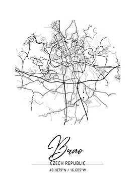 Brno Area City Map
