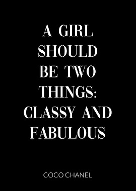 Coco Chanel Quote Girl
