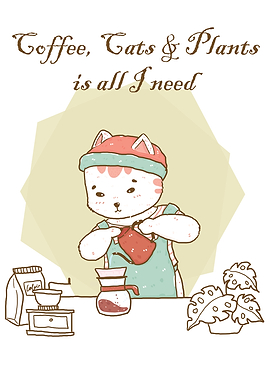 Coffee Cats and Plants is