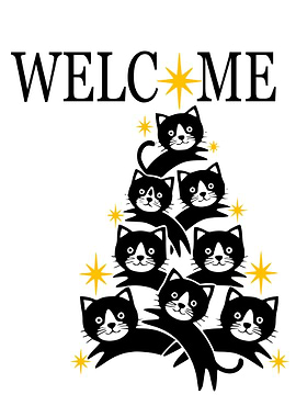 WELCOME CAT TREE BLACK