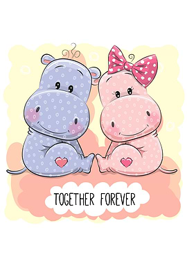 Together Forever Hippos