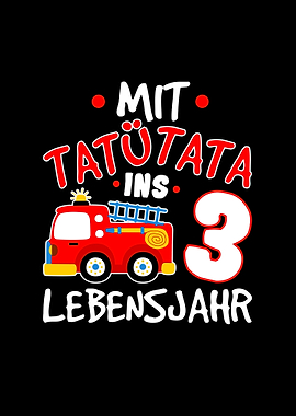 3 Geburtstag Feuerwehrauto