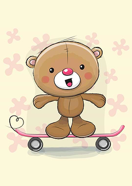 Teddy Bear Skateboard