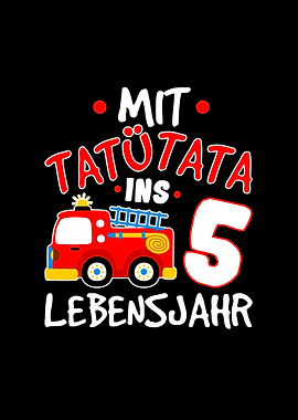 5 Geburtstag Feuerwehrauto