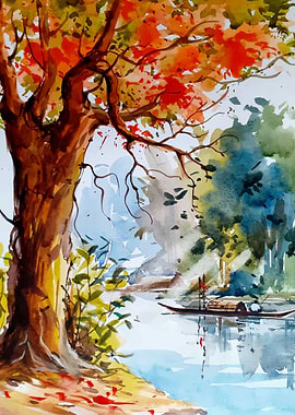 Watercolor nature
