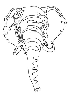 LineArt Elephant
