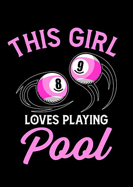 girl loves playing pool