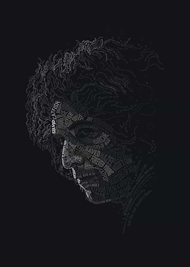 Bob Dylan Text Art Poster