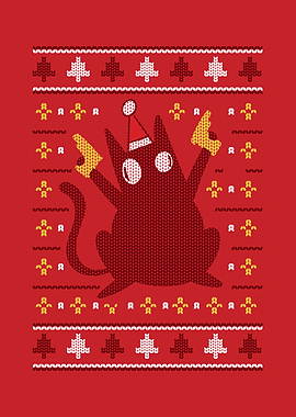 Pew Pew Cat Ugly Sweater