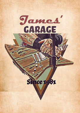 Hetfield guitar retro