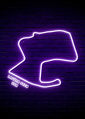 Laguna Seca Track Neon