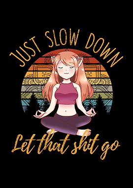 Yoga Anime Girl Meditation