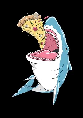 Pizza Shark Anime Kawaii