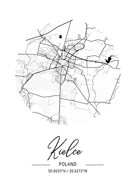Kielce Area City Map