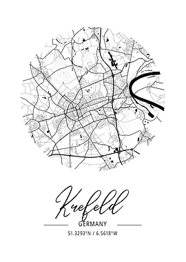 Krefeld Area City Map