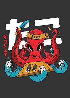 Asian Octopus Sushi Chef