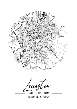 Leicester Area City Map