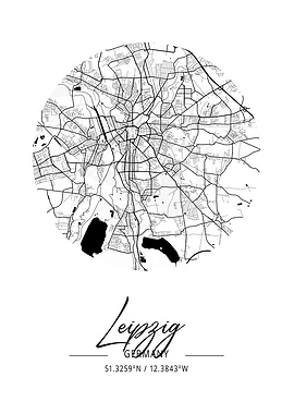 Leipzig Area City Map