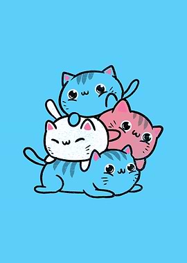 Cat Stack Trans Pride