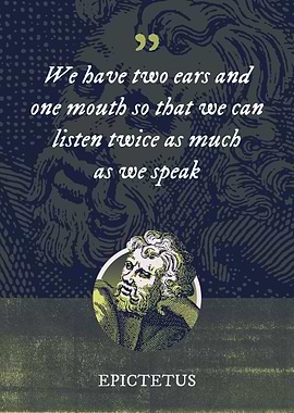 We have two ears and one