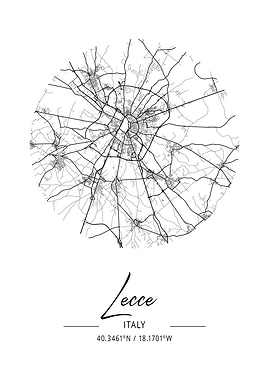 Lecce Area City Map