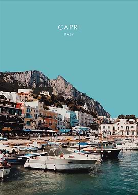 Capri Italy Illustration