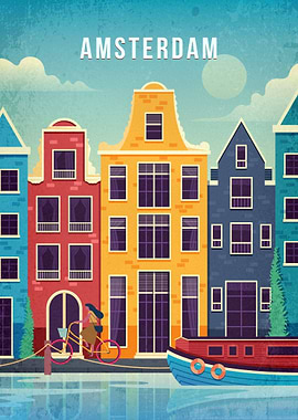 Amsterdam Vintage Poster