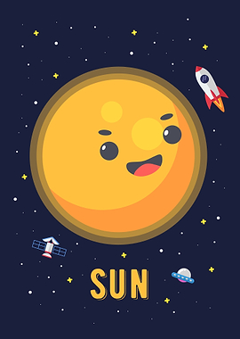 Sun cute poster