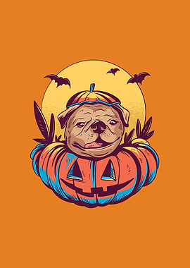 Halloween Pumpkin Dog