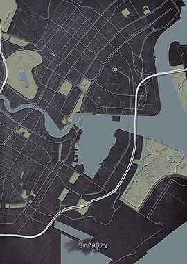 Singapore Downtown Map